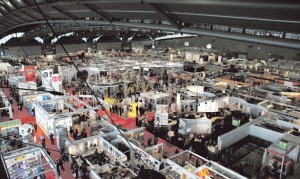 tradeshow floor from above
