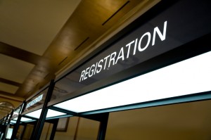 Tradeshow registration sign-in